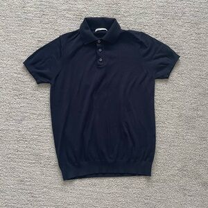 Zara Women’s Button Up Polo Business Casual Office Minimalist Winter Knit Trendy